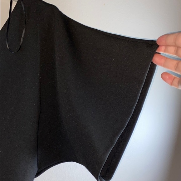 Boohoo Black Asymmetrical Sheath Dress V-Neck Dolman Sleeve - Picture 9 of 13